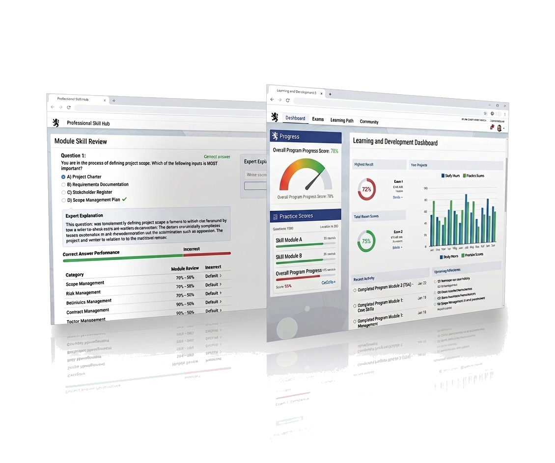 Kitchen Exhaust Exam progress dashboard preview